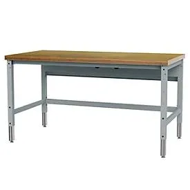 Packtisch Bedrunka+Hirth Komfort, Grundtisch, per Klemme höhenverstellbar, bis 200 kg, Buche-Multiplex-Arbeitsplatte, B 1500 x T 750 mm