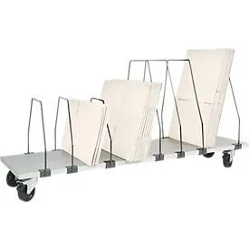 Packpool Untertisch-Magazin, fahrbar, 7 Schiebebügel, f. Packtische B 2000 mm