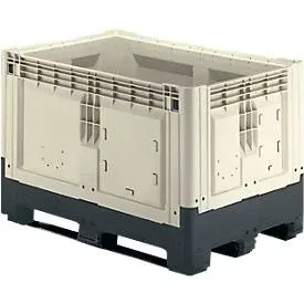 Palettenbox, klappbar, geschlossen, 1200x800x800 mm, mit 3 Kufen