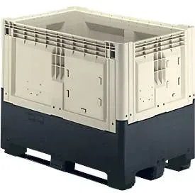Palettenbox, klappbar, geschlossen, 1200x800x973 mm, mit 3 Kufen