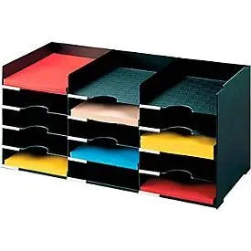 PAPERFLOW Sortierstation, DIN A4, Polystyrol, schwarz