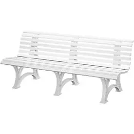 Parkbank, 4-Sitzer, L 2000 mm, weiss