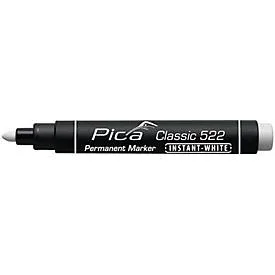 Permanentmarker Pica INSTANT-WHITE, weiss, wasserfest, 10 Stück mit Strichstärken von 1-4 mm