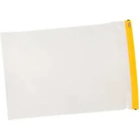 Planschutztasche Eichner, gelber Gleitverschluss, Polyethylen transparent, Format A3
