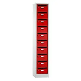 Postverteilerschrank, mit Einwurfschlitz, 1 Abteil, Sicherheitszylinderschloss, feuerrot