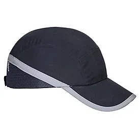 Portwest Anstosskappe PW79, mit 70 mm langem Schirm, Belüftungslöcher, verstellbarer Klettverschluss, ABS und Baumwolle, marineblau
