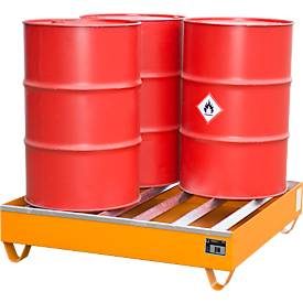 Profilwanne PW gem. StawaR, für 4 Fässer, 230 l, 72 kg, orange