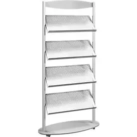 Kerkmann Prospektständer 12 x A4 Silber