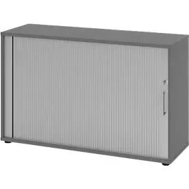 Hammerbacher Schrank V1732S/G/S/BS Grau 120 x 40 x 74,8 cm