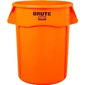 Rubbermaid Abfallbehälter Brute® Vented, mit Griffen, Fassungsvermögen 167 Liter, orange