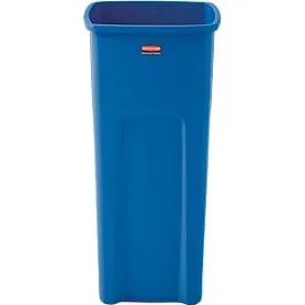 Rubbermaid Abfallbehälter Untouchable®, mit Recycling-Logo, 87 Liter, blau