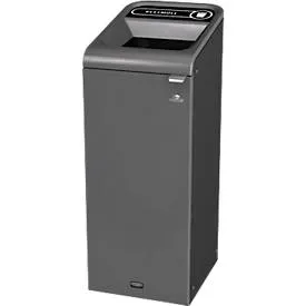 Recyclingstation Rubbermaid Configure, für Restmüll, 57 l, Magnetverbindung, B 495 x T 367 x H 975 mm, schwarz