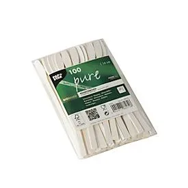 Papstar Rührstäbchen Pure Papier 140 mm Weiß