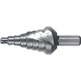 RUKO Stufenbohrer, Bohrbereich 6-26,75 mm, HSS, Spiralnut, 2 Schneiden, Spitzenwinkel 118°, Stufenanzahl 8