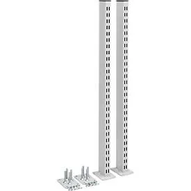 Rasterrohrpaar Treston, für TED-Arbeitstische, bis 90 kg, B 70 x T 100 x H 793 mm, Stahl, hellgrau
