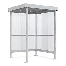 Raucherunterstand WSM Jena, Outdoor, für 2-3 Personen B 1550 x T 1550 x H 2360 mm, verzinkt