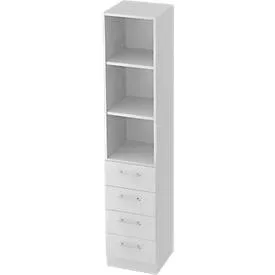 Hammerbacher Regalschrank Matrix Lichtgrau 406 x 420 x 2.004 mm