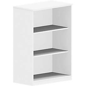 Regal BEXXSTAR, 3 Ordnerhöhen, B 800 x T 445 x H 1155 mm, weiss