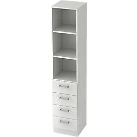 Regal Office Grau Holz 40.6 cm 200.4 cm - Material: Holzwerkstoff - Regal