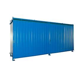 Regalcontainer BAUER CEN 59-2, Stahl, Schiebetor, B 6245 x T 1550 x H 2980 mm, blau