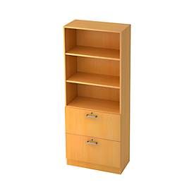 Regal Office Braun Holz 80 cm 200.4 cm - Farbe: buche - Material: Holzwerkstoff - Regal