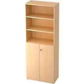 Regalschrank TOPAS LINE, 3 OH Regal/3 OH Türen, Ahorn/Ahorn