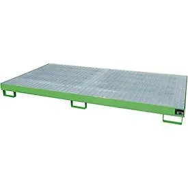 Regalwanne Typ RW/GR 2700-1, mit Gitterrost, grün RAL6011