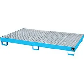 Regalwanne Typ RW/GR 2200-1, mit Gitterrost, blau RAL5012