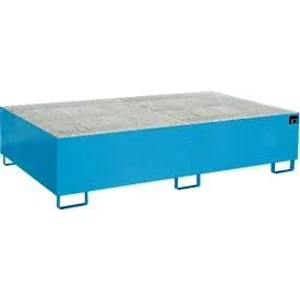 Regalwanne Typ RW/GR 2200-2, mit Gitterrost, blau RAL5012