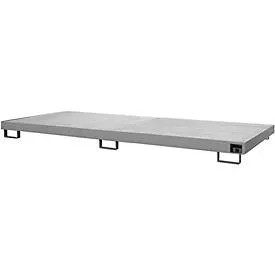 Regalwanne Typ RW/GR 3300-1, mit Gitterrost, grau RAL7005