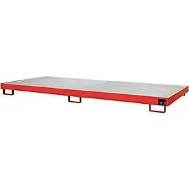 Regalwanne Typ RW/GR 3300-1, mit Gitterrost, rot RAL3000