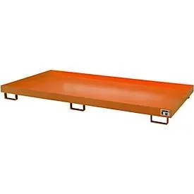 Bauer® Regalboden-Auffangwanne, HxBxT 210 x 2.650 x 1.300 mm, Auffangvolumen 240 l, ohne Gitterrost, gelborange