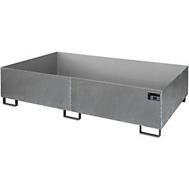 Bauer® Regalboden-Auffangwanne, HxBxT 505 x 2.150 x 1.300 mm, Auffangvolumen 1.000 l, ohne Gitterrost, feuerverzinkt