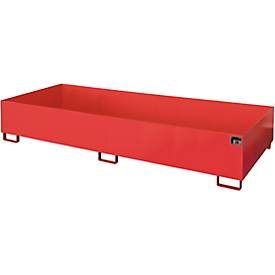 Regalwanne Typ RW/RW 3300-3, ohne Gitterrost, rot RAL3000