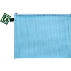 Reissverschlussbeutel FolderSys, A4, Stärke 0,20 mm, B 357 x H 272 mm, PVC-freie Folie, blau-transparent