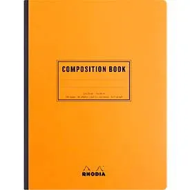 Rhodia Composition Book Notizheft, 80 Blatt, DIN B5, 80g/m², Fadengebunden, kariert, orange