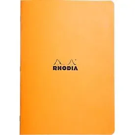 Rhodia Notizheft, 48 Blatt, DIN A4, 80g/m², PEFC®-zertifiziert, Softcover, kariert, orange
