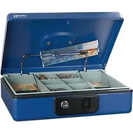 RIEFFEL SWITZERLAND Geldkassette DeLuxe 4 A13185 30x23x8cm blau