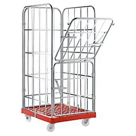 Rollbox, 4-seitig, 724 x 815 x 1640 mm, rot