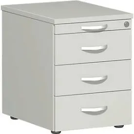 Rollcontainer PALENQUE, 3 Schübe, B 430 x T 600 x H 566 mm, lichtgrau