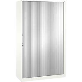 Rollladenschrank ASISTO C 3000, 5 Ordnerhöhen, B 1200 mm, weiss/weiss