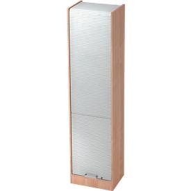 Aktenschrank Office Silber/Braun Holz/Kunststoff 50 cm 40 cm 200.4 cm - Farbe: Silber, Nussbaum Dekor - Material: Holzwerkstoff, Kunststoff -