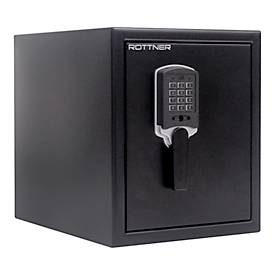 Rottner Feuerschutztresor FIRE DATA 40, 26 l, ohne Sicherheitsstufe, Feuerschutz bis 120 min, Elektronikschloss, Stahl, schwarz
