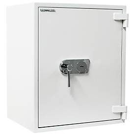 Rottner Wertschutzschrank Diamant Fire Premium Premium PO80, Doppelbartschloss, EN 2, feuerfest bis 30 min, 139 Liter, Stahl, lichtgrau
