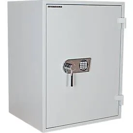 Rottner Wertschutzschrank Opal Fire Premium OPD-85 IT, Elektronikschloss, Sicherheitsklasse EN 1, feuerfest bis 30 min, 189 Liter, Stahl, lichtgrau