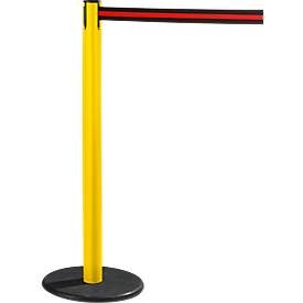 RS-GUIDESYSTEMS® Gurtpfosten GLA 28, gelb, Gurt schwarz/rot