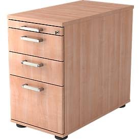 Standcontainer Office Braun Holz/Metall 42.8 cm 76 cm 80 cm - Farbe: Nussbaum - Material: Holzwerkstoff - Standcontainer