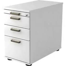 Standcontainer Office Weiss Holz/Metall 42.8 cm 76 cm 80 cm - Material: Holzwerkstoff - Standcontainer