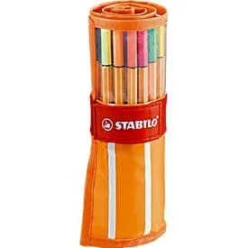 STABILO Faserschreiber Point 88 0.4mm 8830-2 25+5 Neon Rollerset