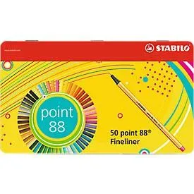 STABILO Fineliner Point 88 8850-6 Metalletui 50 St&uuml;ck